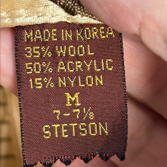 Vintage Stetson Equalizer Brown Tweed Herringbone Wool Blend Fedora size 7-7 1/8 - Picture 7 of 8